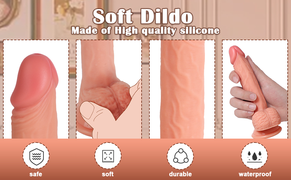 6.5-Inch Slim Beginner's Dildo with Realistic Features