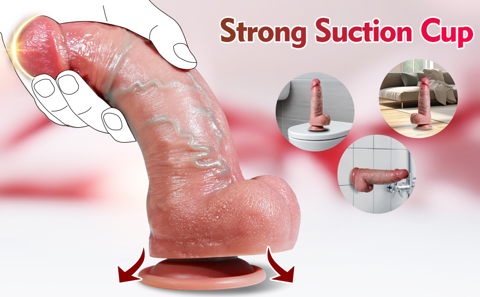 8.5 in Realistic Silicone Dildo with Strong Suction