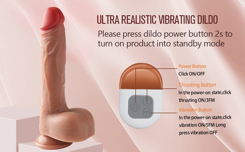 9.2 inch Realistic Thrusting Dildo