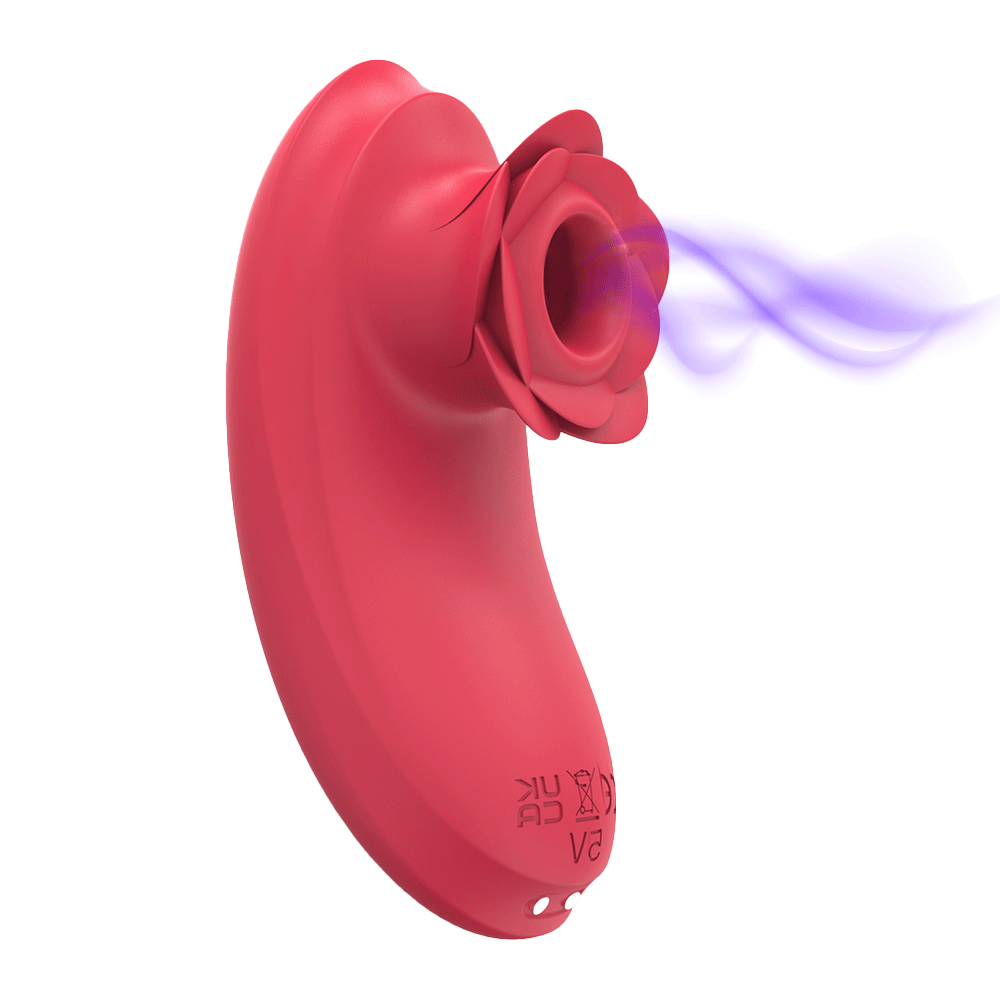 Rose Bliss Vibrator: Dual-Action Clitoral & Nipple Suction Delight, 9 Modes
