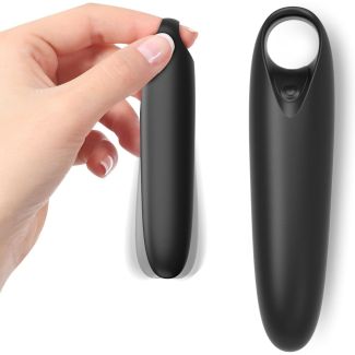 Bskys' Whisper Quiet: Compact Bullet Vibrator with Ring Handle & 12 Vibration Modes