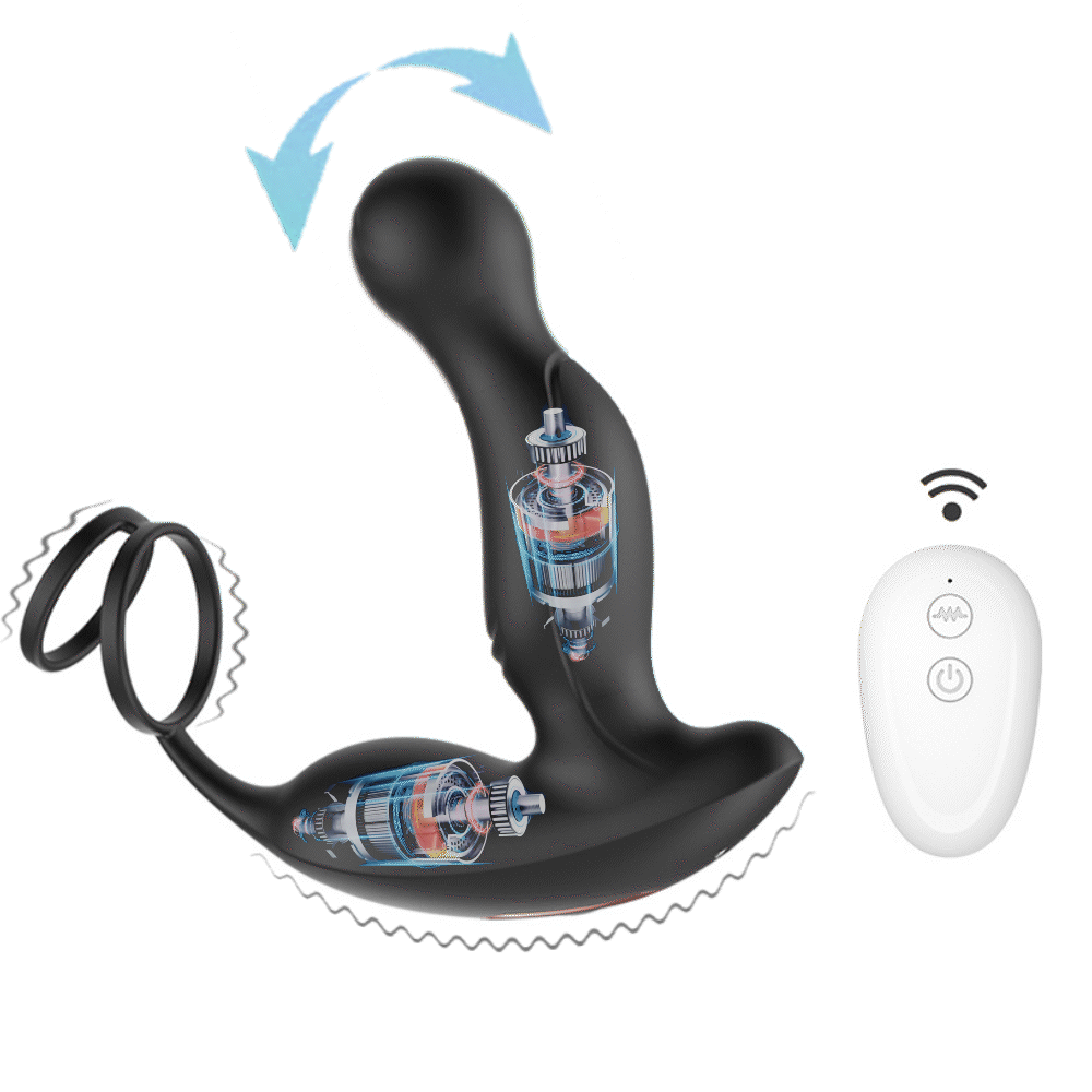 Innovative Prostate & Perineum anal Stimulator with Dual Rings and Heat Function