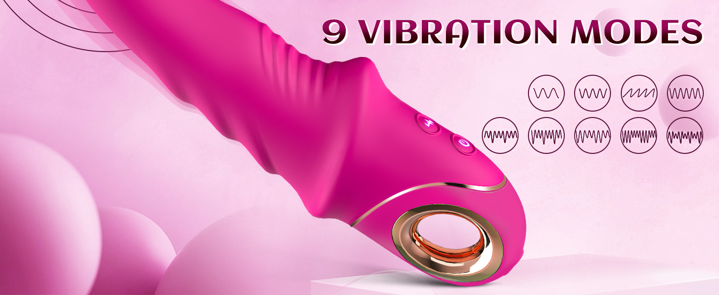 9-inch Realistic Vibrator with G-spot and Clitoral Stimulation