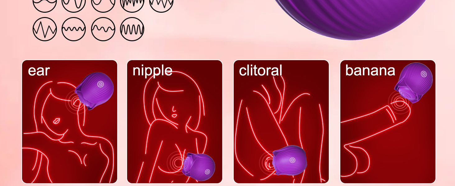 Multi-Mode Rose Vibrator for Nipple and Clitoral Stimulation